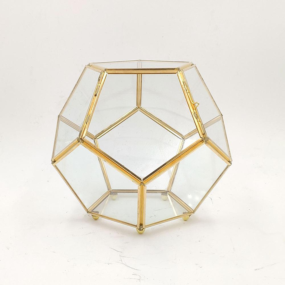 Geometrische Klar Glas Schmuck Kasten Edelstein Schmuckstück fallen Tabletop Schmuck Ring Anzeige fallen Schatz Halskette Lagerung Kasten Organizer