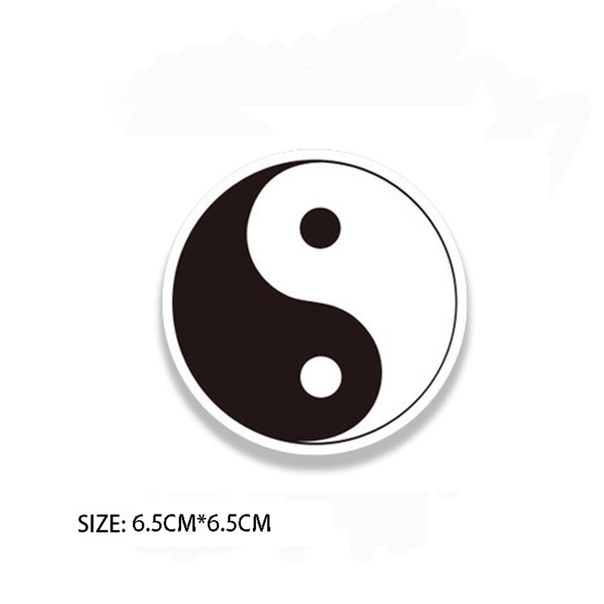 1 stücke Schwarz weiß Chinesischen Tradition Aufkleber Persönlichkeit PVC Wasserdichte Computer Aufkleber Dekorative Aufkleber für Telefon, Laptop
