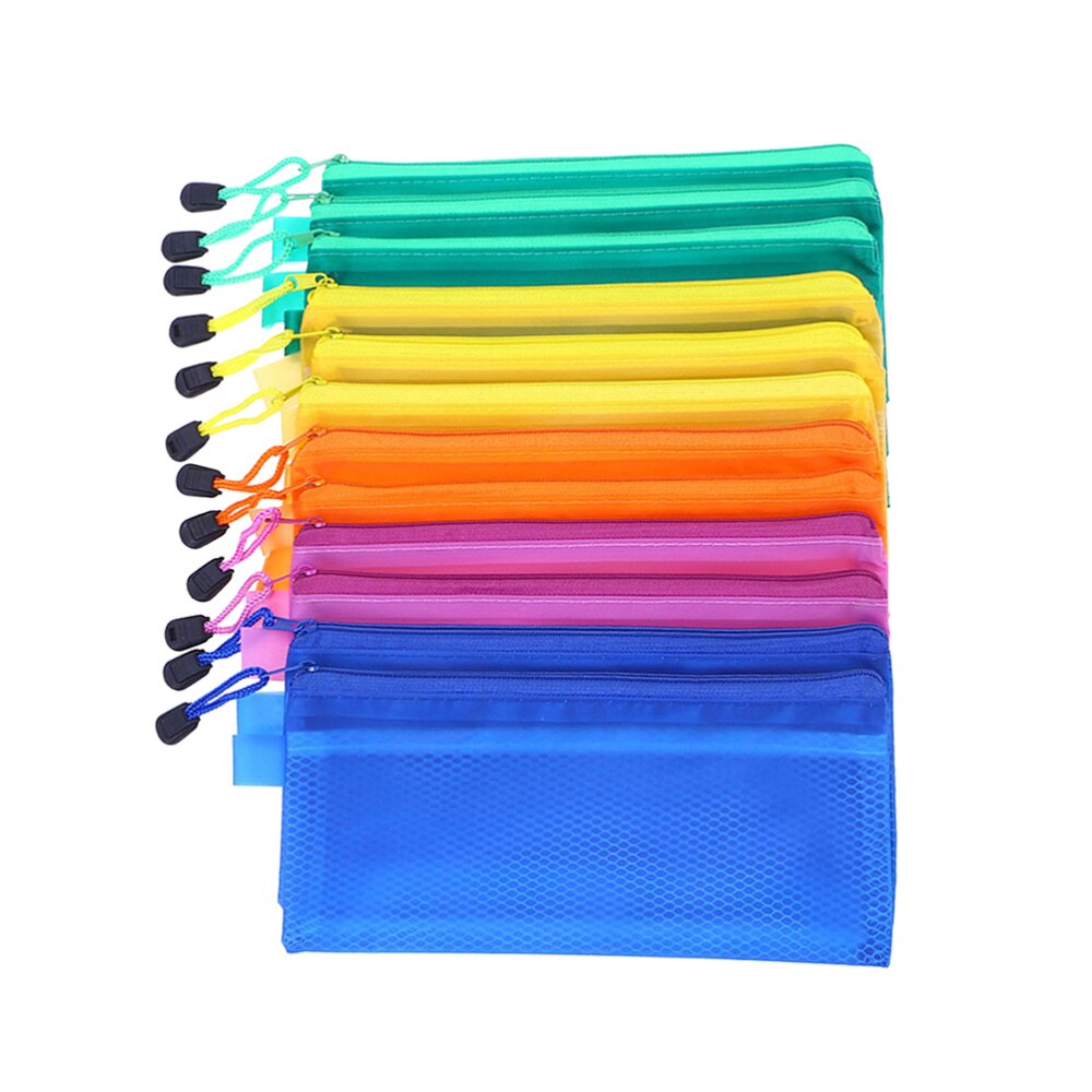 Netz Reißverschluss Tasche Wasserdichte Portfolio Tasche matt A4 Datei Tasche PVC Stift Tasche A4 Clip Netz Reißverschluss Tasche