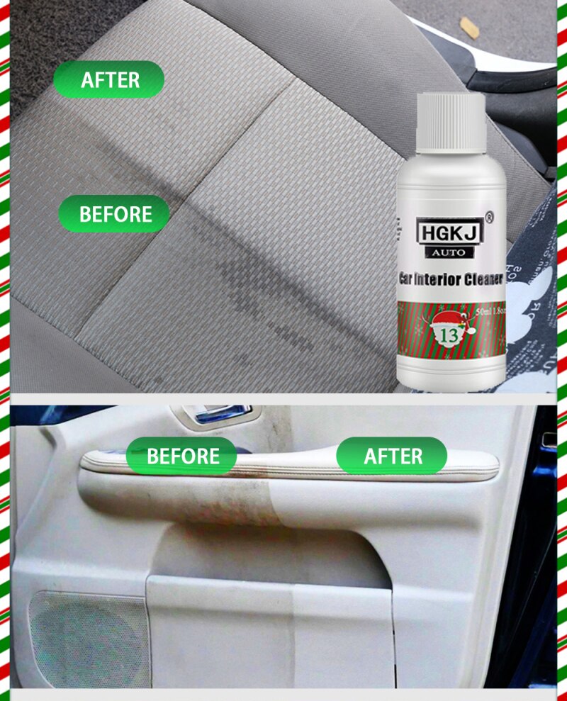 50ml HGKJ-8 Auto motiv Innen Reiniger Auto Sitz Innenräume Reiniger Auto Zubehör Auto Waren Für Kunststoff Restaurator Teile Schwarz