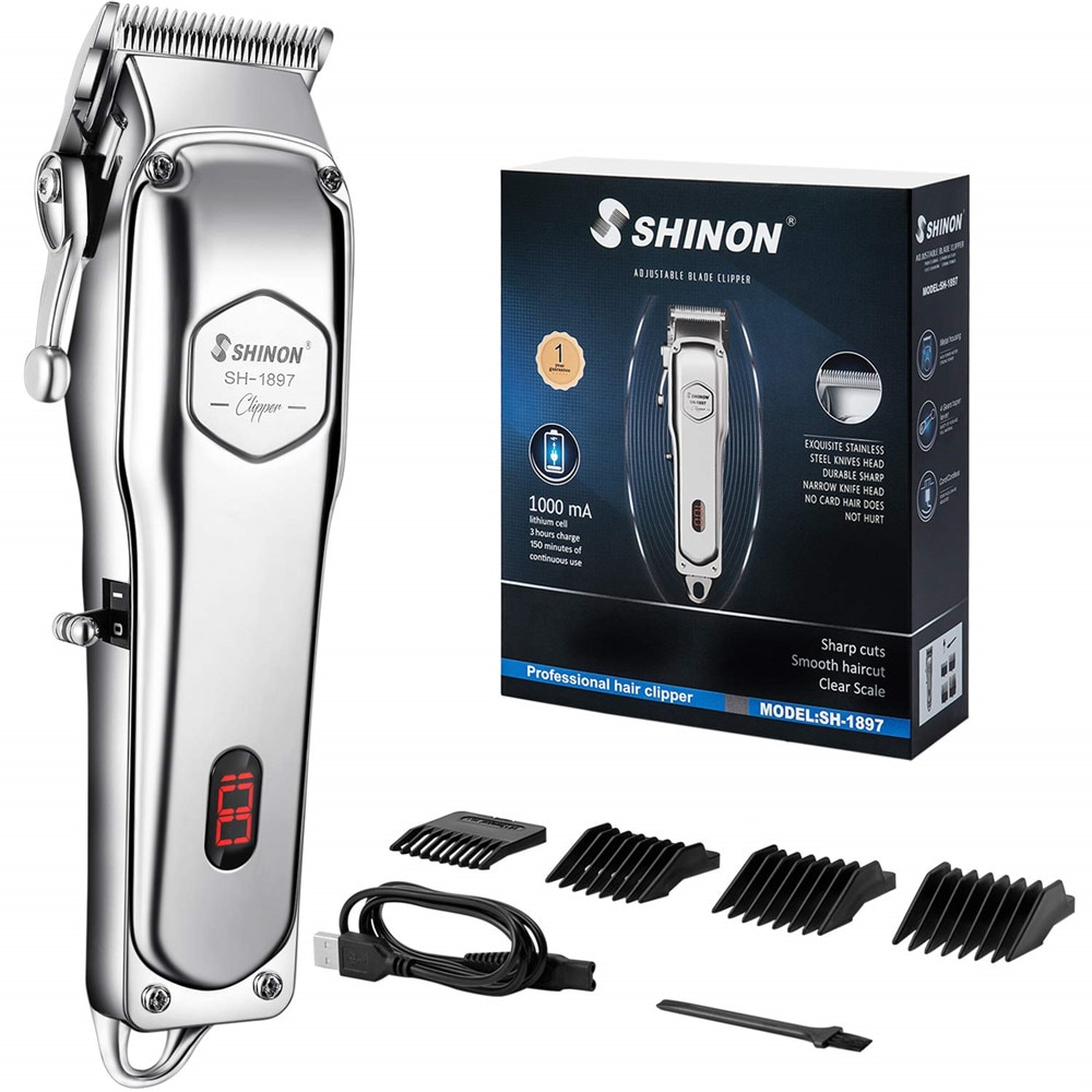 Professionelle Barbier Einkaufen Haar Haarschneidemaschine Alle Metall Elektrische Haar Trimmer Männer Bart Trimmer Haarschnitt Maschine Leistungsstarke Haar Schneiden