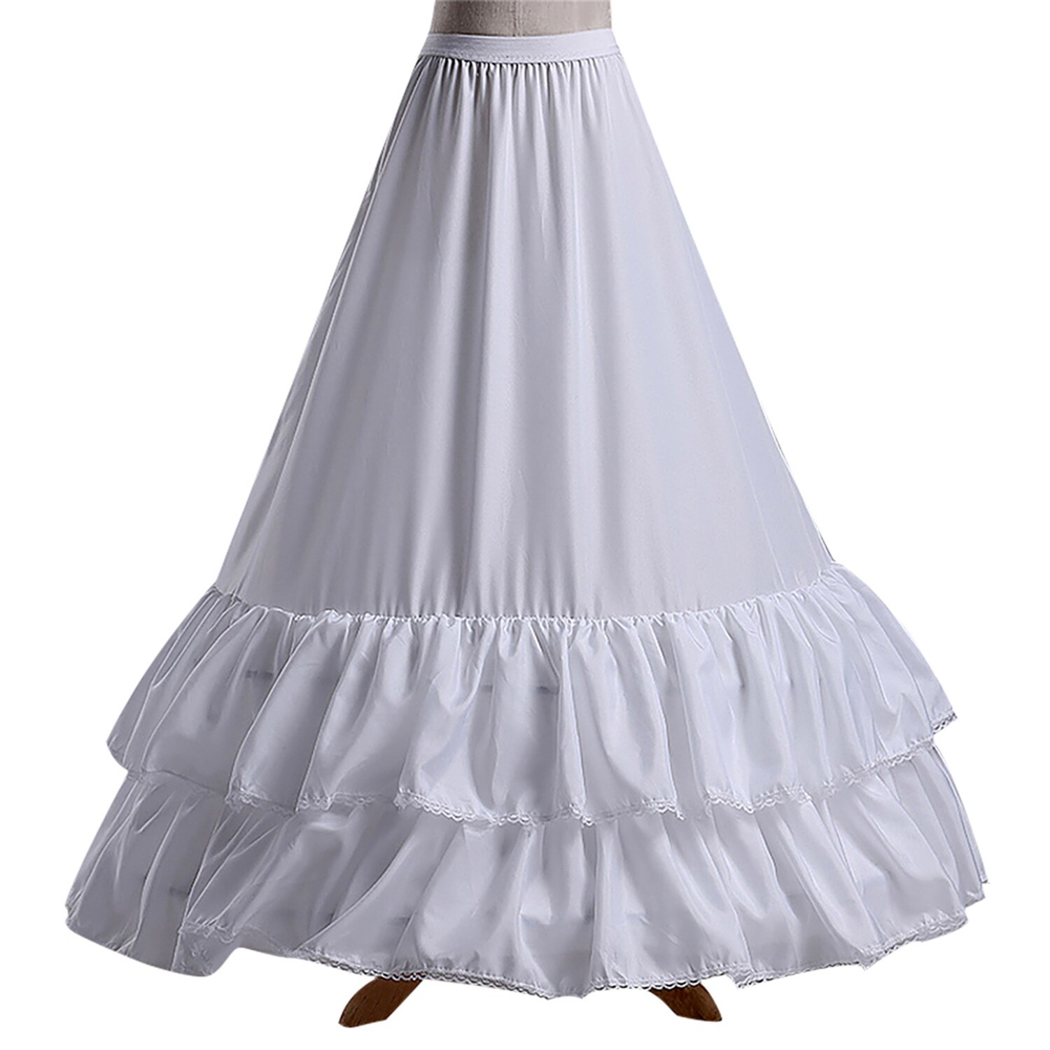 Weiß Gittergewebe Rüsche Frauen Hochzeit Unterröcke Hochzeit Zubehör Braut Unterröcke Für Hochzeit Kleid