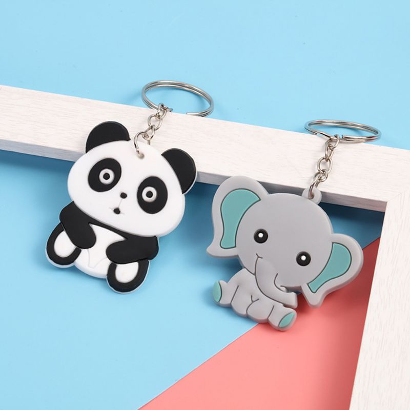50 Stck Baby Panda Elefanten Schlüsselanhänger Thema Party Favors Geburtstag Partei Liefert Party Tasche Füllstoffe Schule Karneval Belohnung