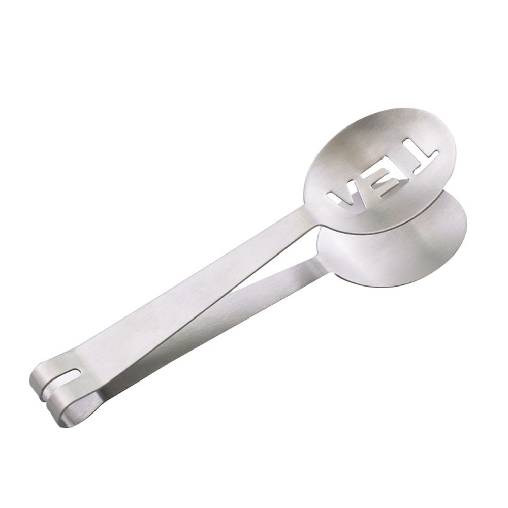 beständig Teebeutel Lebensmittel einstellen Clip rostfrei Stahl Tee Tasche Tong Presse Tee Utensil Salat Zange Tweezer Lebensmittel Toast Clip