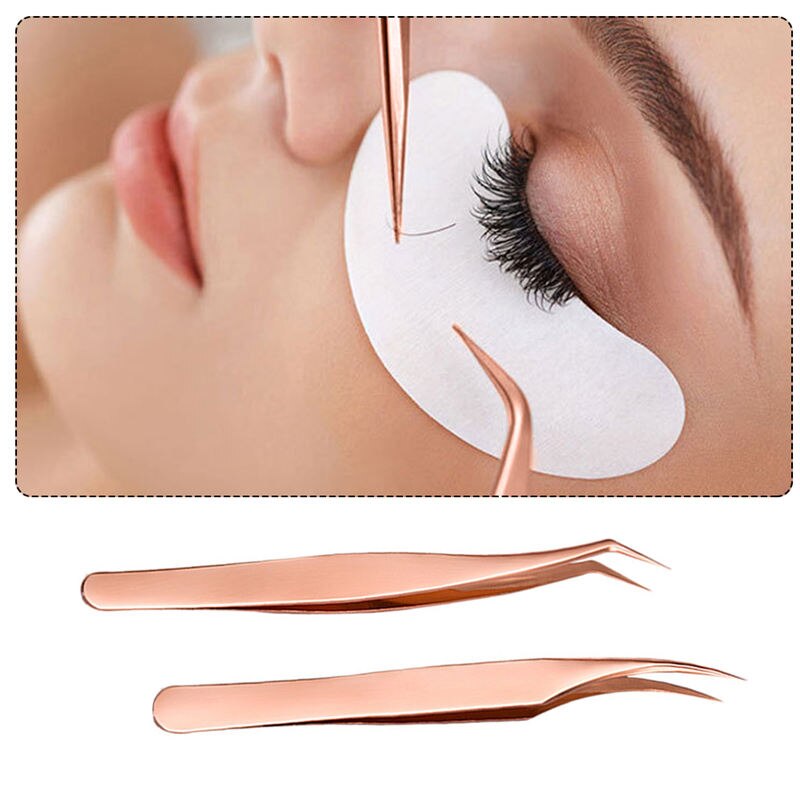 Rose Gold Edelstahl Augenbraue Pinzette Haar Entfernung Clip Schönheit machen-hoch Werkzeug Präzision Edelstahl Pinzette für Wimpern