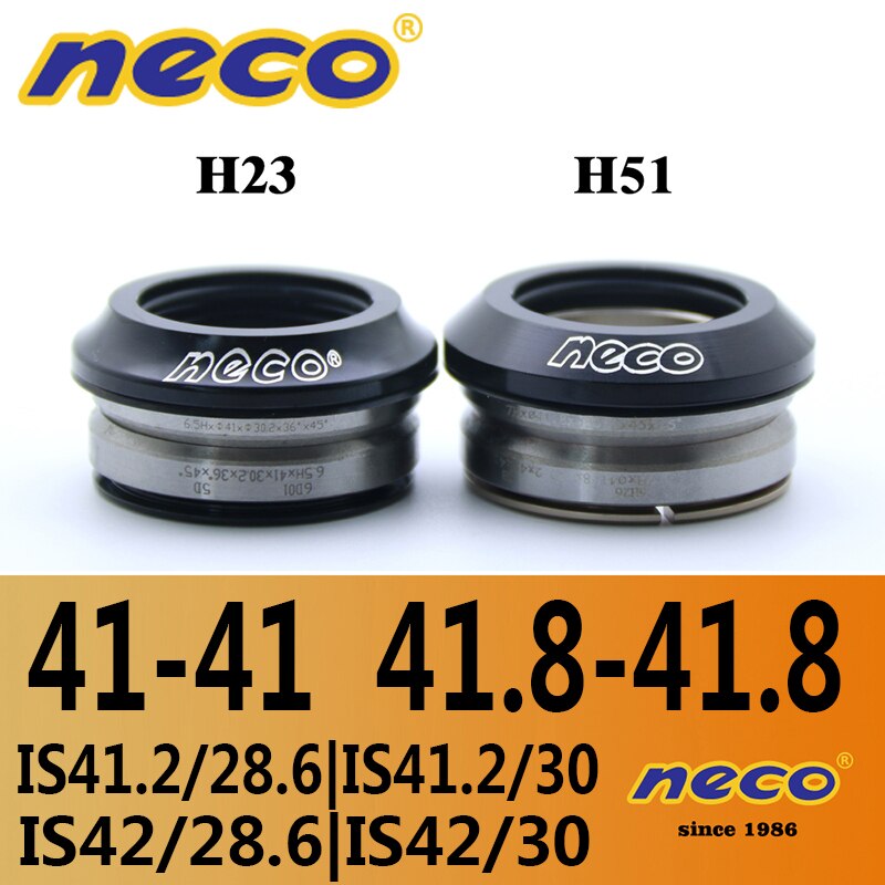 Neco Lagerbier Headset 41 41,8mm ist41 ist42 IST 41,8 Integrierte Threadless MTB Rennrad Headset