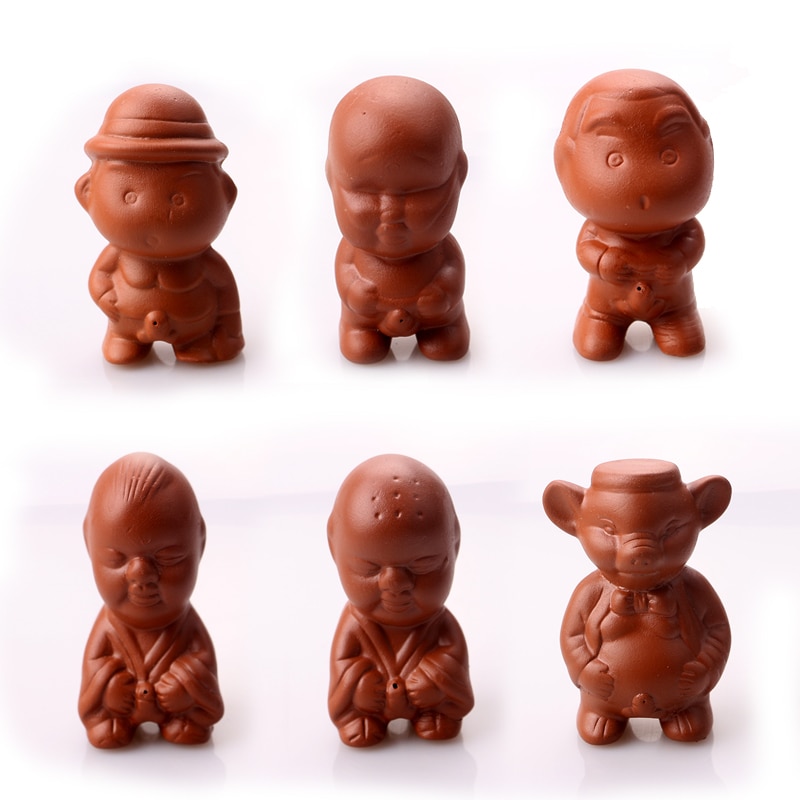 Hand Handwerk SchöNe Junge Tee Haustier schmuck Dekoration Tee haustier Tee zeremonie zu spielen Chinesischen Yixing Lila Tonne Tee zubehör
