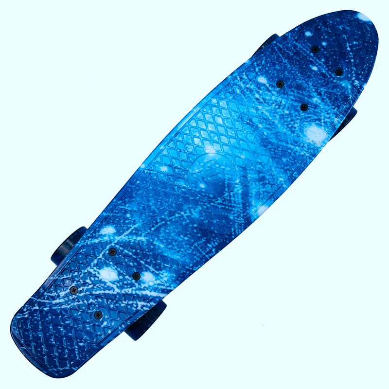 Skateboard Kreuzer Gremium retro Longboard Schlittschuh Bild Galaxis Komplette Junge Mädchen LED Licht