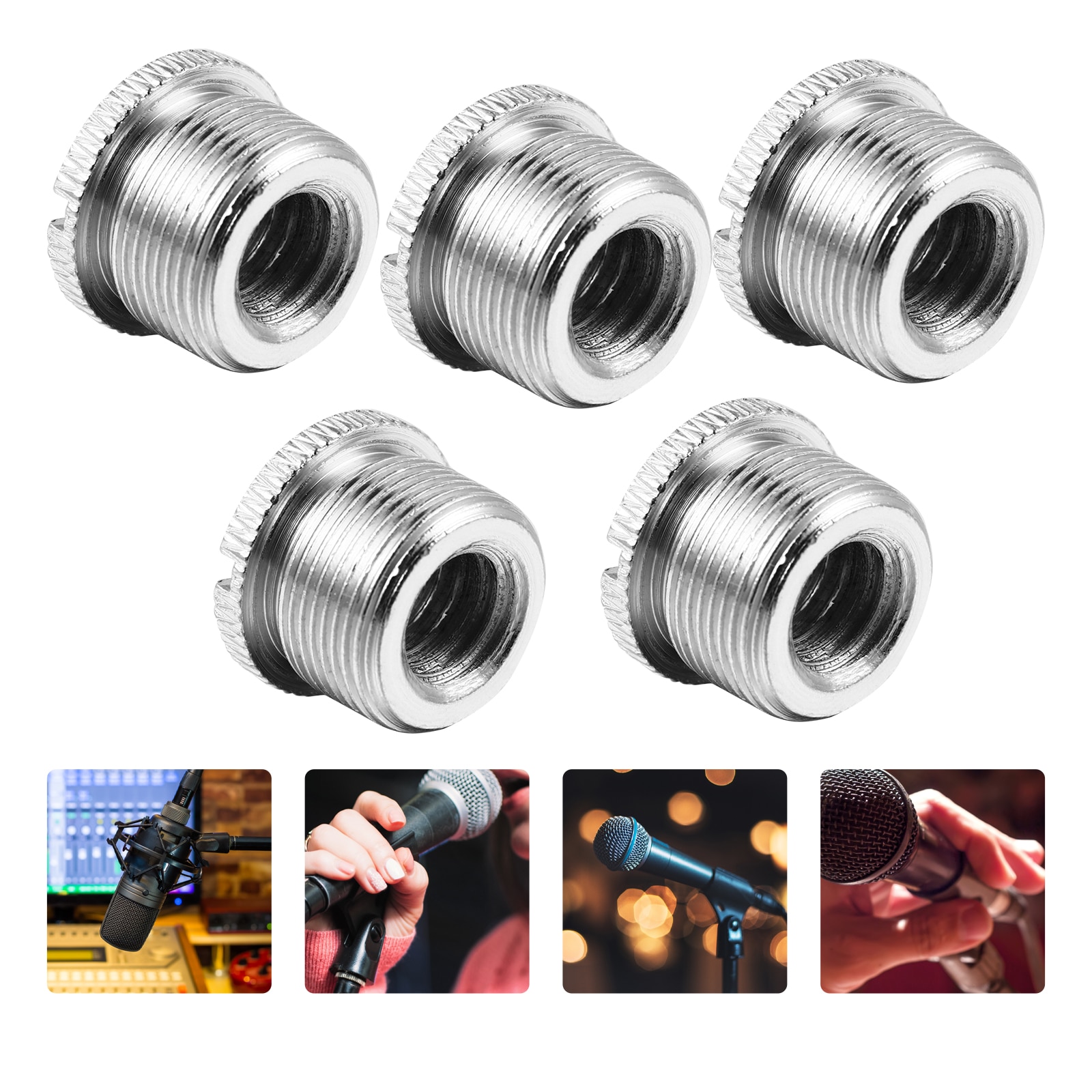 5 stücke 3/8 zu 5/8 Mini Mikrofon Schraube Adapter Mikrofon Stehen Schraube Adapter