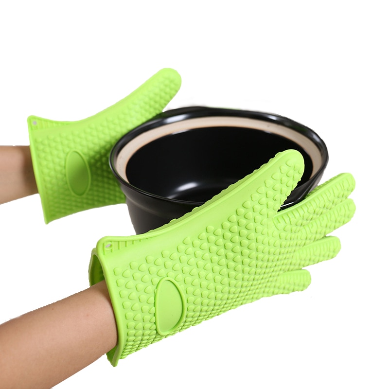 1 pc lebensmittel Klasse Wärme Beständig starke Silikon Küche Grill ofen handschuh Kochen BBQ Grill Handschuh Ofen Fausthandschuh Backen handschuh