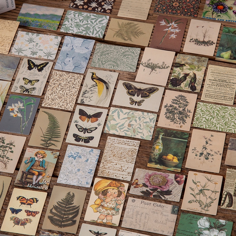 William Morris Mini Memo Karten retro Collage Material Papier Müll Tagebuch Planer Scrapbooking Jahrgang Dekorative DIY Handwerk Papier