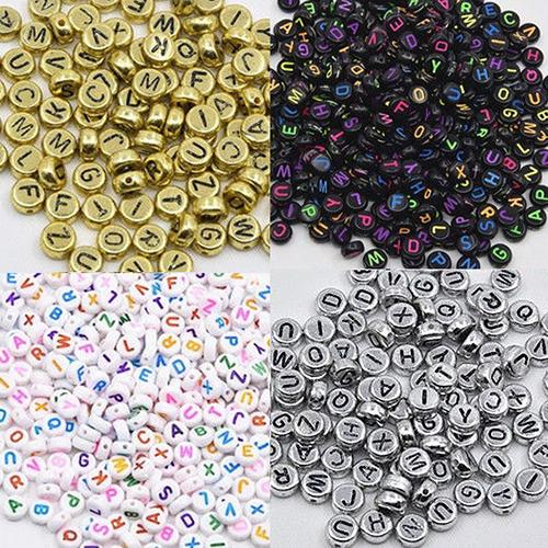 100 Stck Perlen Acryl Perlen Würfel Alphabet knapp Armbinde Schmuck Machen DIY Schmuck Für freundlicher