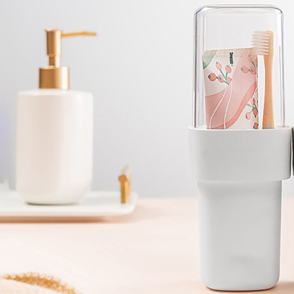 Reise Zahnbürste Lagerung Kasten Tragbare Zahnbürste Tasse Einfache Zahn einstellen Kasten Reise Zahnbürste Tasse Waschen Tasse einstellen