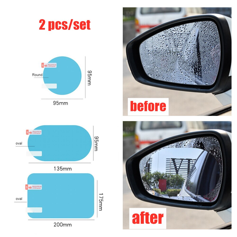2 teile/los Auto Regen Rückspiegel Filme Wasserdichte Anti-Nebel-Auto Spiegel Regen Abdeckung Anti-regen Auto Fenster regen Schutz Glas Film
