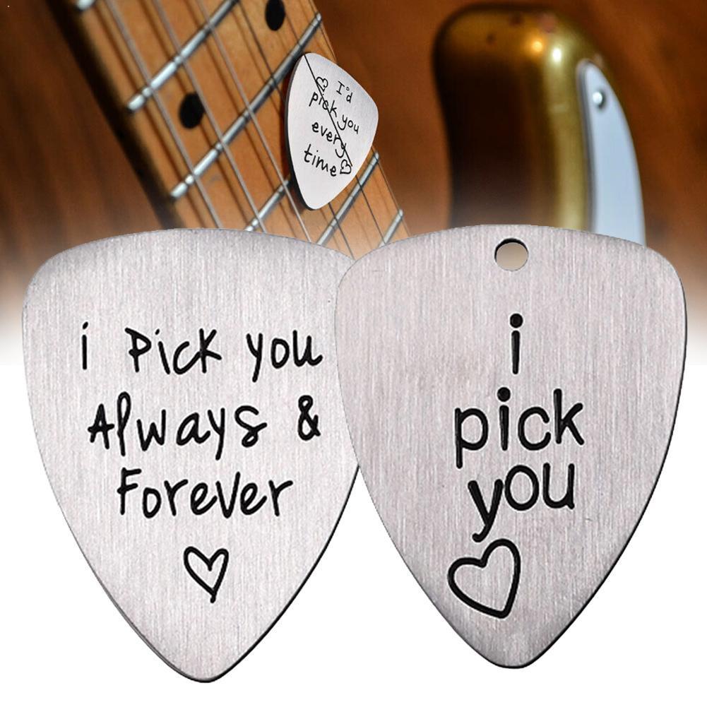 Gravierte Gitarre wählt Edelstahl Schmuck Ukulele Geschnitzte Immer Für Immer Stahl E2S2 Sie Zubehör Pi Gitarre Titan ICH Y3W2