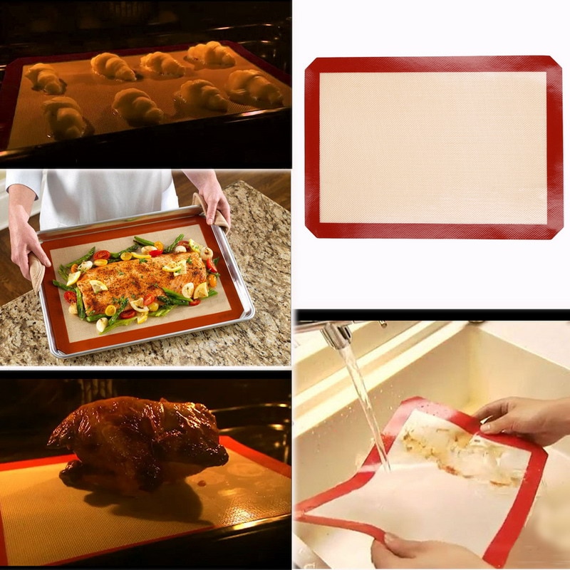 Kochen Silikon matt Nicht-Stock Silikon Backen Pad Für Kuchen Cookie Macaron Öl Beweis Backen Liner Gebäck matt Backformen