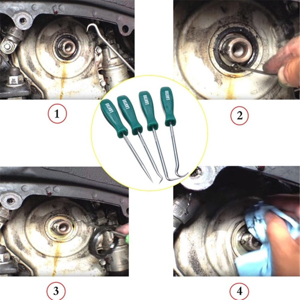 4 stücke 135mm Auto Auto wählen und Haken einstellen O Ring Öl Dichtung Dichtung Abzieher Entferner Handwerk Hand Werkzeug Auto Entferner-Werkzeug einstellen