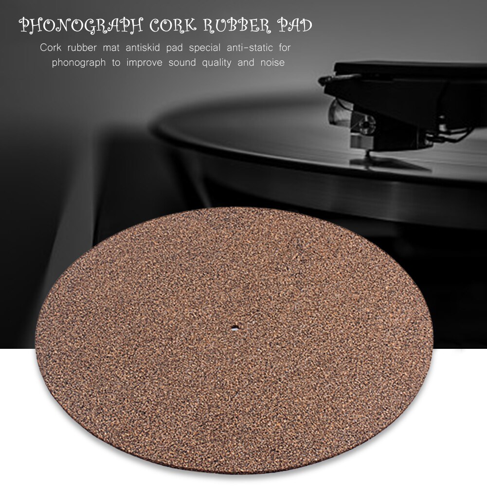 Kork Gummi Plattenspieler Teller matt Anti-Statische Slipmat Musical Angenehm Instrument Liefert für Vinyl Plattenspieler