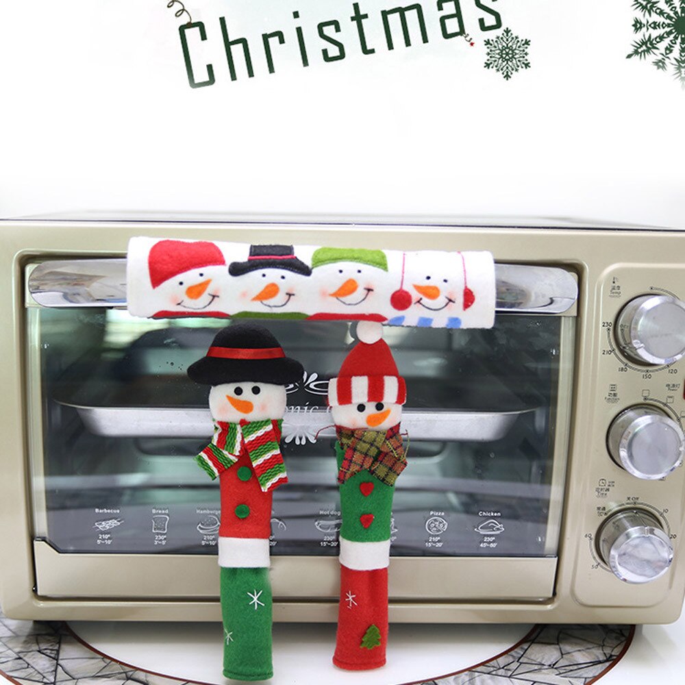 35 # weihnachten Mikrowelle Griff Abdeckung Tisch Dekoration für Party Weihnachten Heimat Dekoration Tür griff Abdeckung Küche Werkzeug