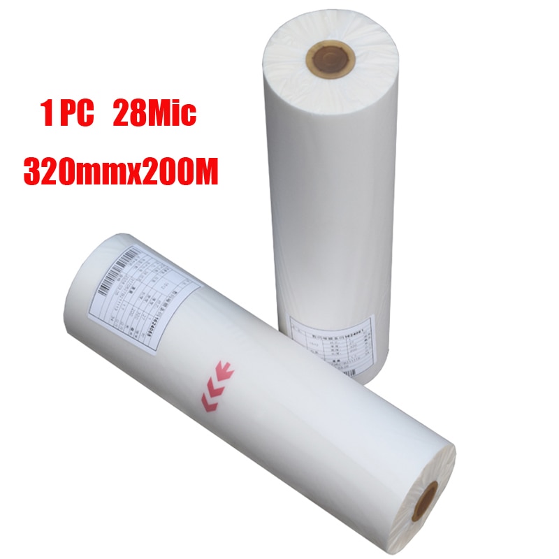 1PC 28Mic 320mm x 200M 1Mil Glänzend (Standard) oder matt Film 1 "Ader Heißer Laminieren Filme Bopp oder matt Satin-1Rolle