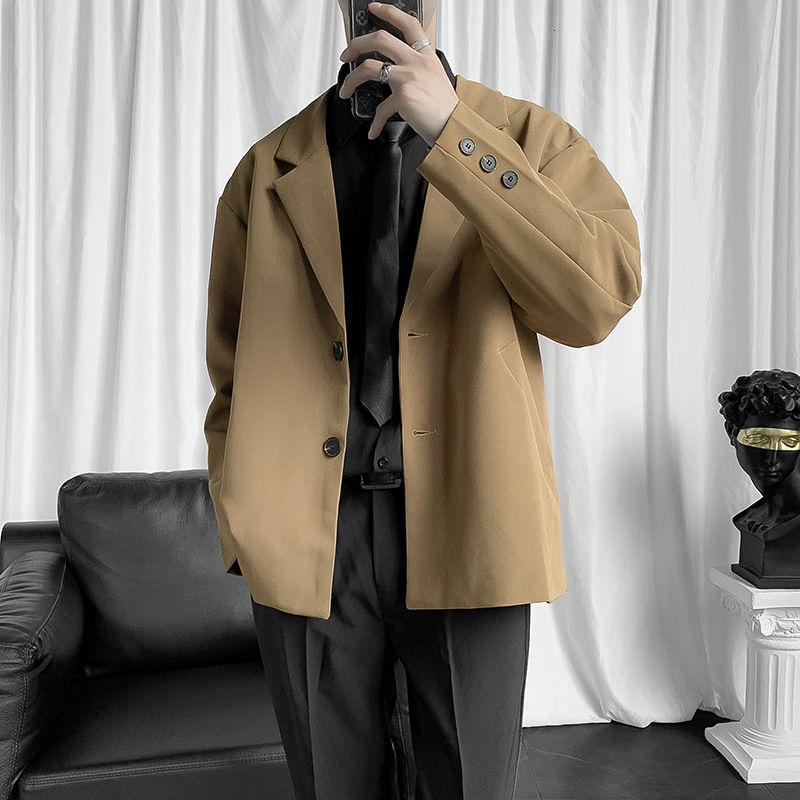 Frühling Blazer männer Einfarbig Geschäft lässig Kleid Jacke Männer verlieren Koreanische Gesellschaft Herren Anzug Jacke M-2XL