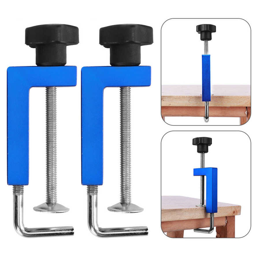 2Stck Zaun Schellen Blau Universal- Multi-Funktionale Holzbearbeitung Befestigung Werkzeuge 100mm schellen Hardware-