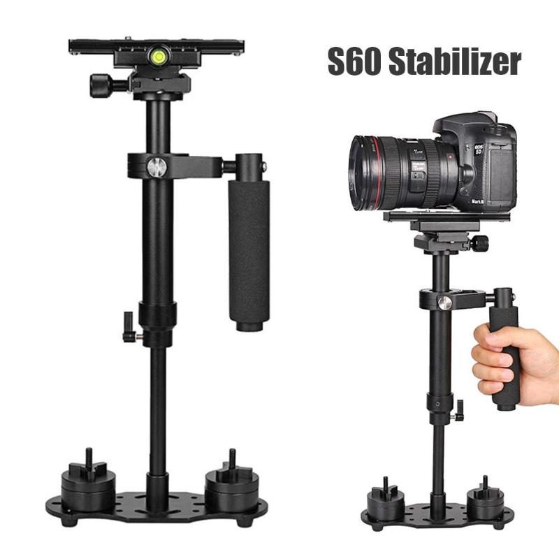 S60 Mini Handheld Stabilisator 2-3kg Lagerbier Anti-schütteln 40-60cm Höer Einstellbar Video Kamera stetige Kopf für DSLR Kamera