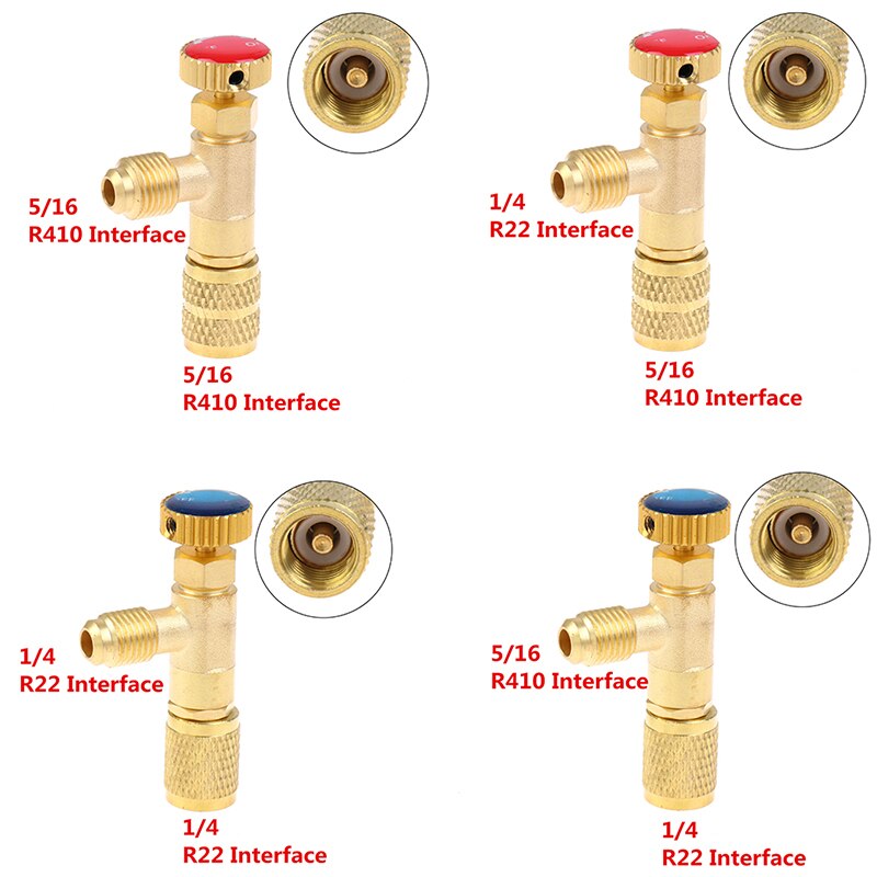 R410A R22 Klimaanlage Kältemittel Flüssigkeit Sicherheit Ventil 1/4 'Sicherheit Adapter Klimaanlage Reparatur Und Fluorid