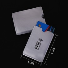 100 Stck/viel Anti-Scan Karte Hülse Kredit RFID Karte Schutz Anti-magnetische Aluminium Folie Tragbare Bank karte Halfter