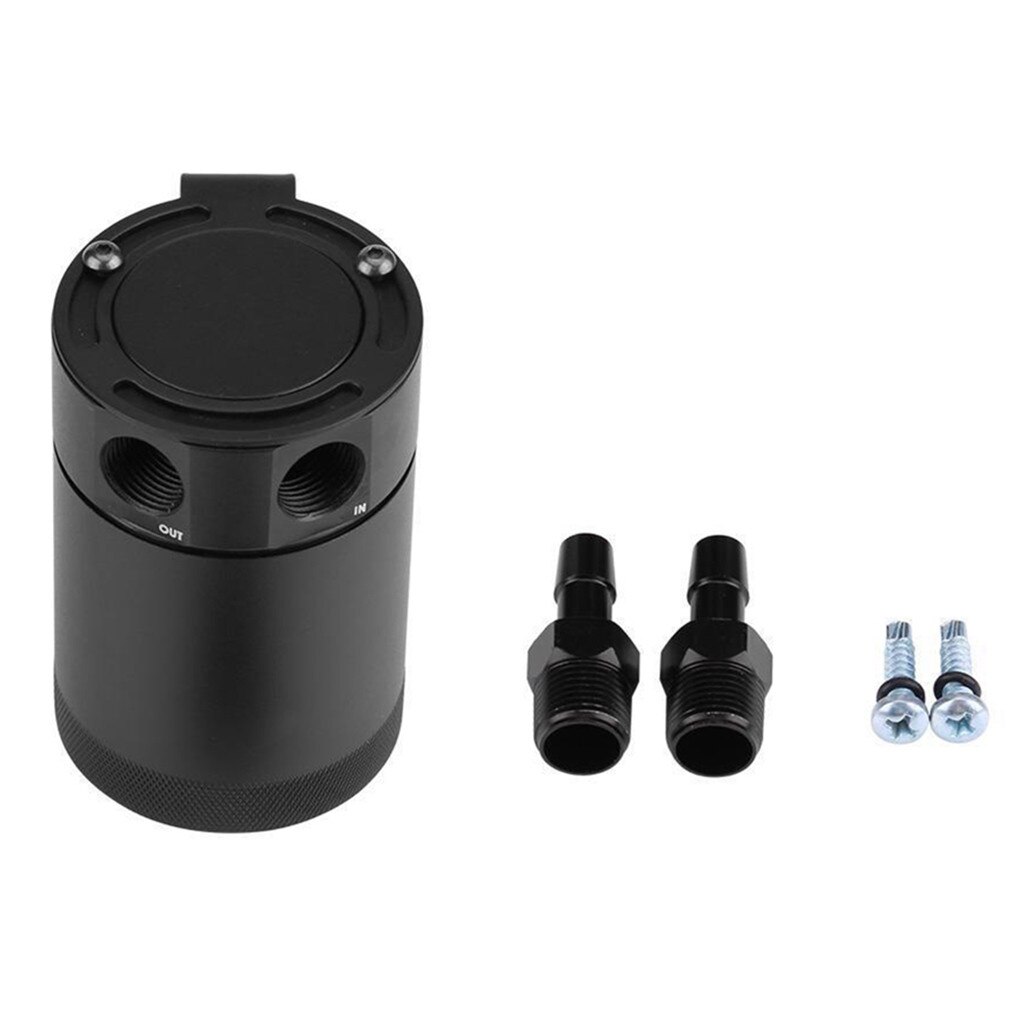 Rennen Universal- Aluminium Verblüfft 3/8 'NPT Einlass Steckdose 2-Hafen Verschnaufpause Öl Panzer Zylinder Öl Fangen Können Kraftstoff Panzer