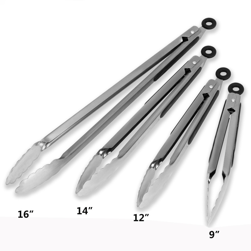 1PC BBQ Grillen Tong Salat Kuchen Nachtisch Portion Lebensmittel Zange Edelstahl Grill Clips Klemme Backen Lebensmittel Küche Werkzeug