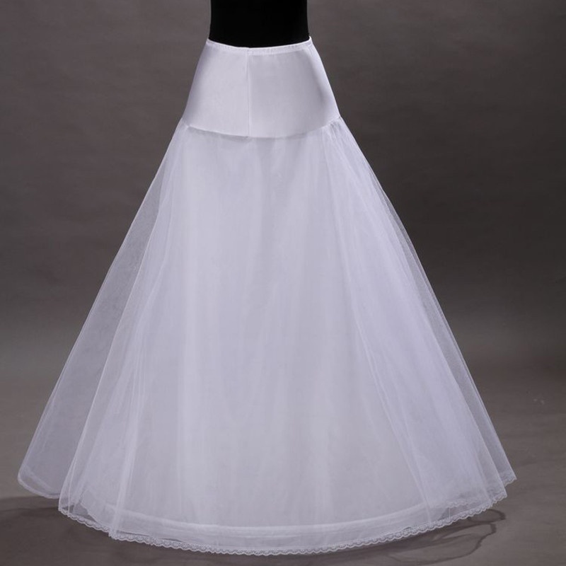Erwachsene EINE Linie Keine Band Bodenlangen Braut Hochzeit Kleid Krinoline Petticoat Petticoat Hochzeit Zubehör