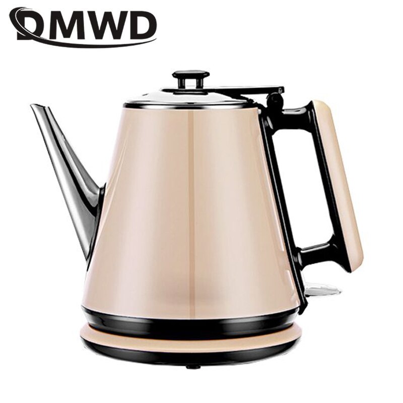 DMWD 1360W 220V Edelstahl Elektrische Wasserkocher Haushalts Kleine Kapazität 1L Tee Wasserkocher Klassische Kaffee Topf Automatische Energie aus