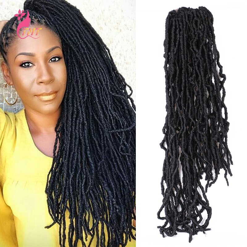 nu Loks Häkeln Haar 24 Zoll Dreadlocks Niedrigen Temperatur Faser Synthetische Weiche Flechten Haar Facu Loks Häkeln Geflecht Haar Verlängerung