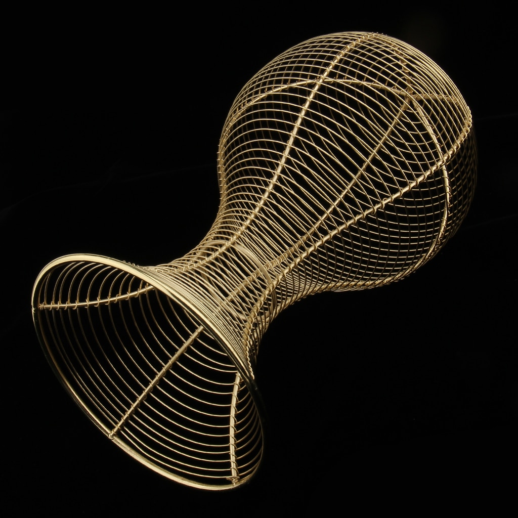 Metall Hütte Kappe Helm Gestell Haar Perücken Halfter Lagerung Anzeige Stand Gold-Halten Hütte/perücke Stand robust und aufrecht