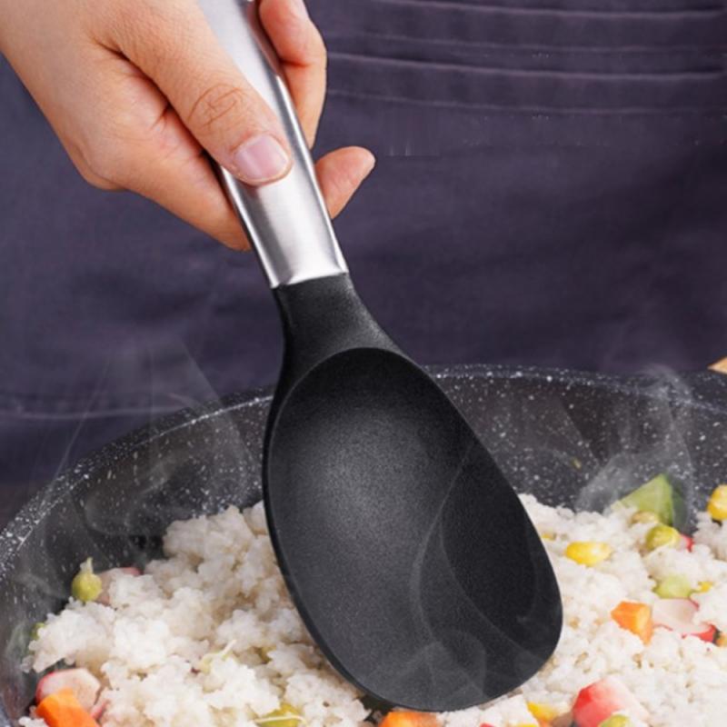Reis Löffel Edelstahl Können Reis Schaufel Reiskocher Reis Löffel Kreative Nicht-Stock Reis Karikatur Reis Löffel Für küche Werkzeuge