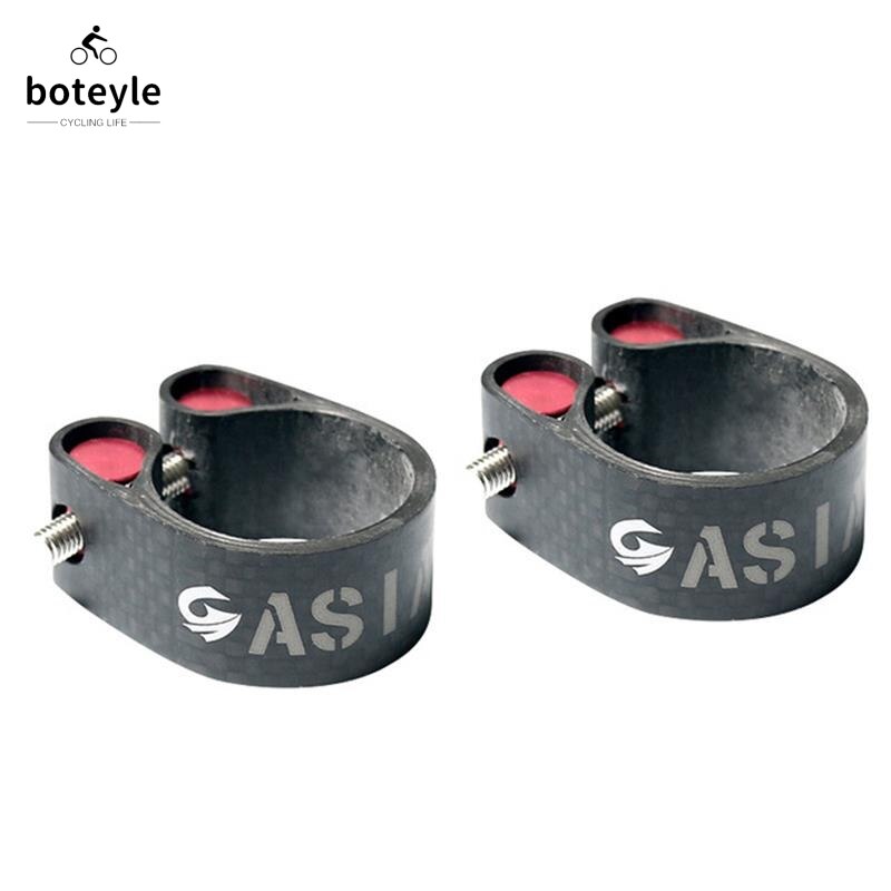 Straße Fahrrad voll Kohlenstoff Fiber Sattel Clip Kohlenstoff Faser Mountainbike Sitz Mountainbike Schloss Sitzrohr Klemme Leuchte