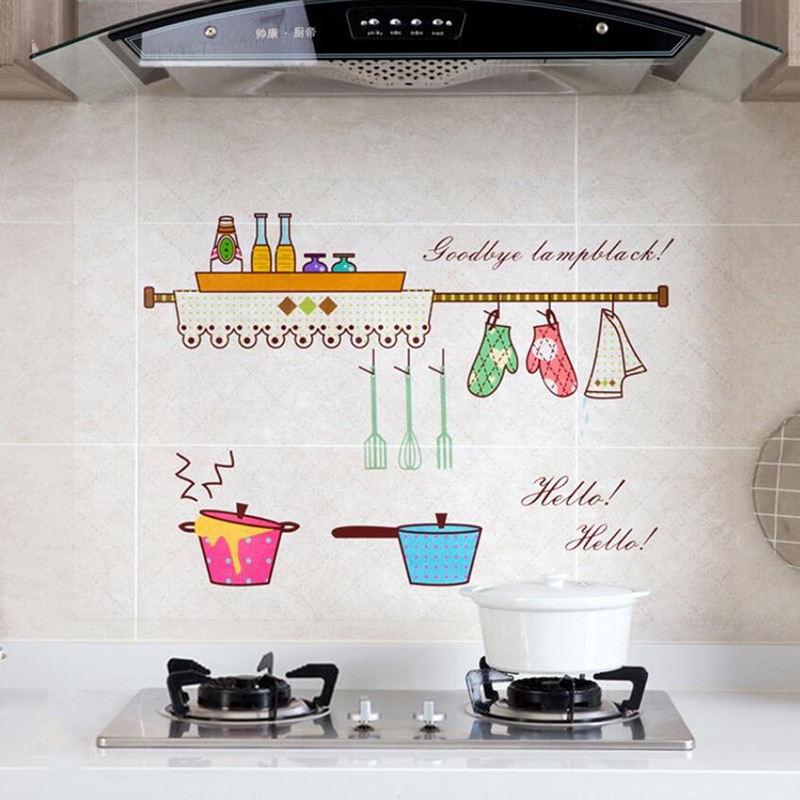 Küche Zauberstab Aufkleber PVC Zauberstab Abziehbilder/Klebstoff Süße Lebensmittel DIY Zauberstab Kunst Aufkleber Ofen Speisesaal Tapeten Küche Dekoration