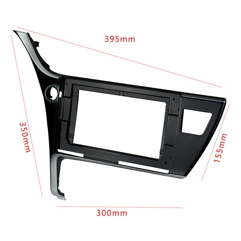 Auto Radio Faszie trimmen Bausatz, 10,1 zoll 2 Lärm Bindestrich Tafel DVD Rahmen Installieren Bausatz für TOYOTA COROLLA LHD