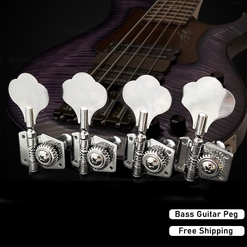4R/4L/2R2L Geöffnet Elektrische Bass Gitarre stimmen Heringe Mechaniken Mechaniken für Bass Chrom Bass Gitarre Zubehör