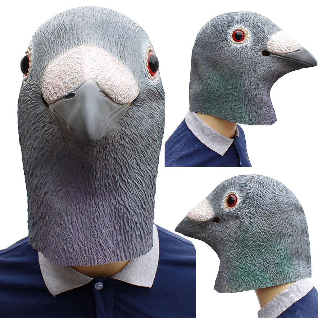 neue Weiß Vogel Vollen Kopf Schutz Spritzen nachweisen Maske Latex Cosplay Party Stütze Latex maske weiße taube cosplay spielzeug maske