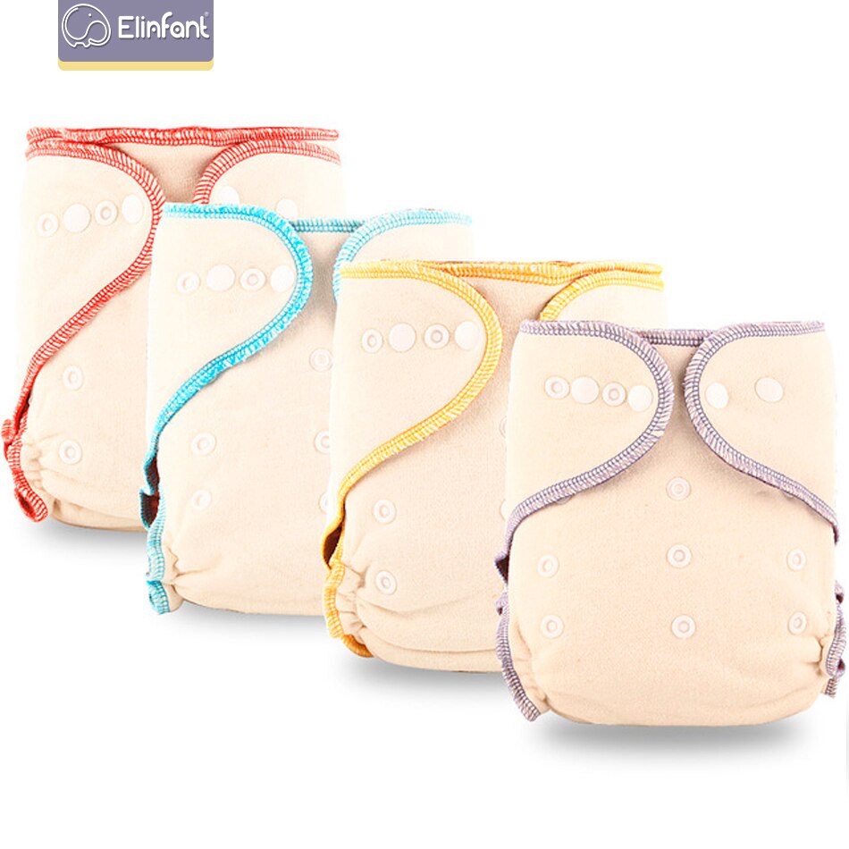 Elinfant Kaffee Polar- Vlies Wiederverwendbare Ausgestattet Windel Eine Größe Nacht AIO &Ampere; AI2 Baby Windel Waschbar Hanf Tuch Windel 1 stücke Pack