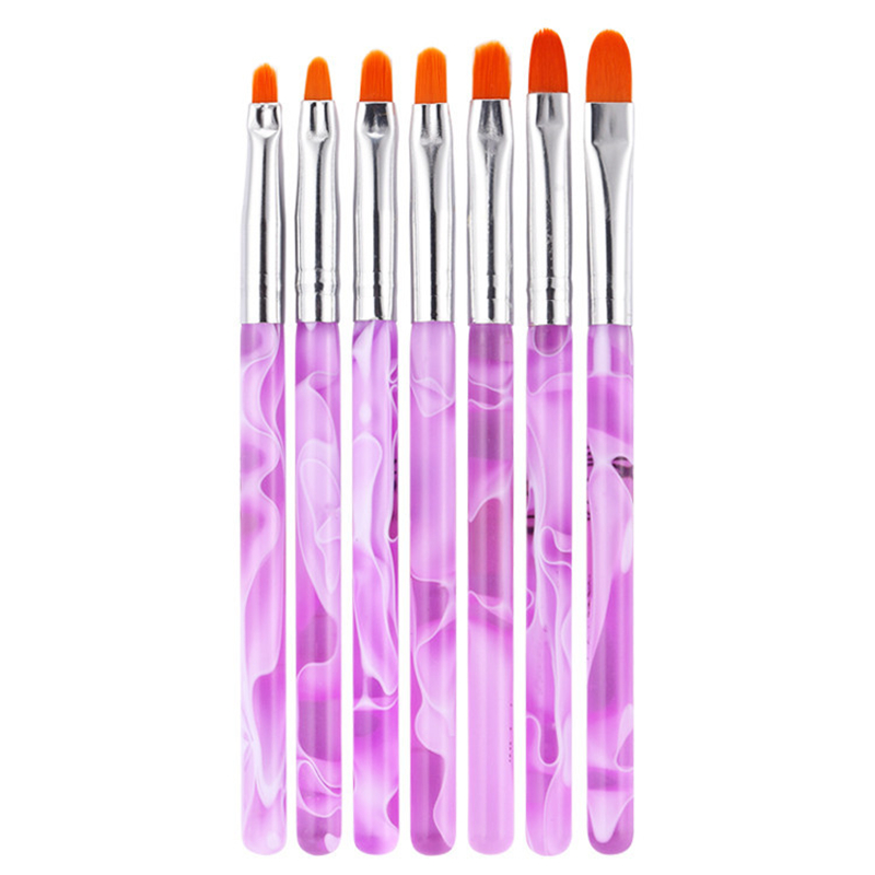 7 stücke Nagel Pinsel Werkzeuge Nagel Kunst Malerei Werkzeug Kuli Polnischen Pinsel einstellen Bausatz Schönheit Nagel Kunst Pinsel