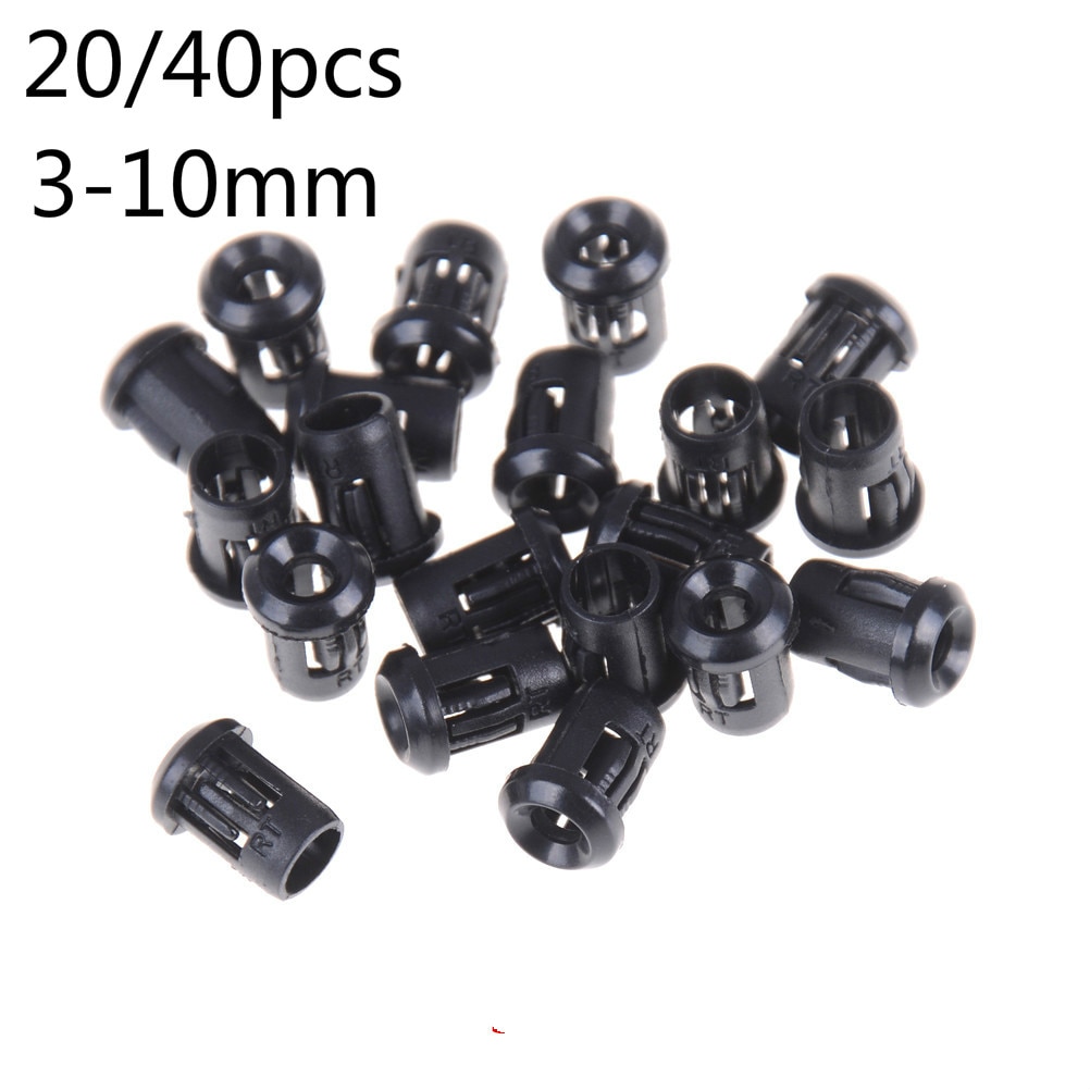 40 stücke Schwarz Kunststoff Lampe Basen LED Lampe Diode Halfter Schwarz Clip Lünette Buchse Montieren 3mm/5mm /8mm/10mm Oder 20 stücke