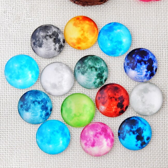 Mosaik kunst Glas Kuppel Cabochon Halbe Runde Flatback kosmisch Himmel mosaik kunst