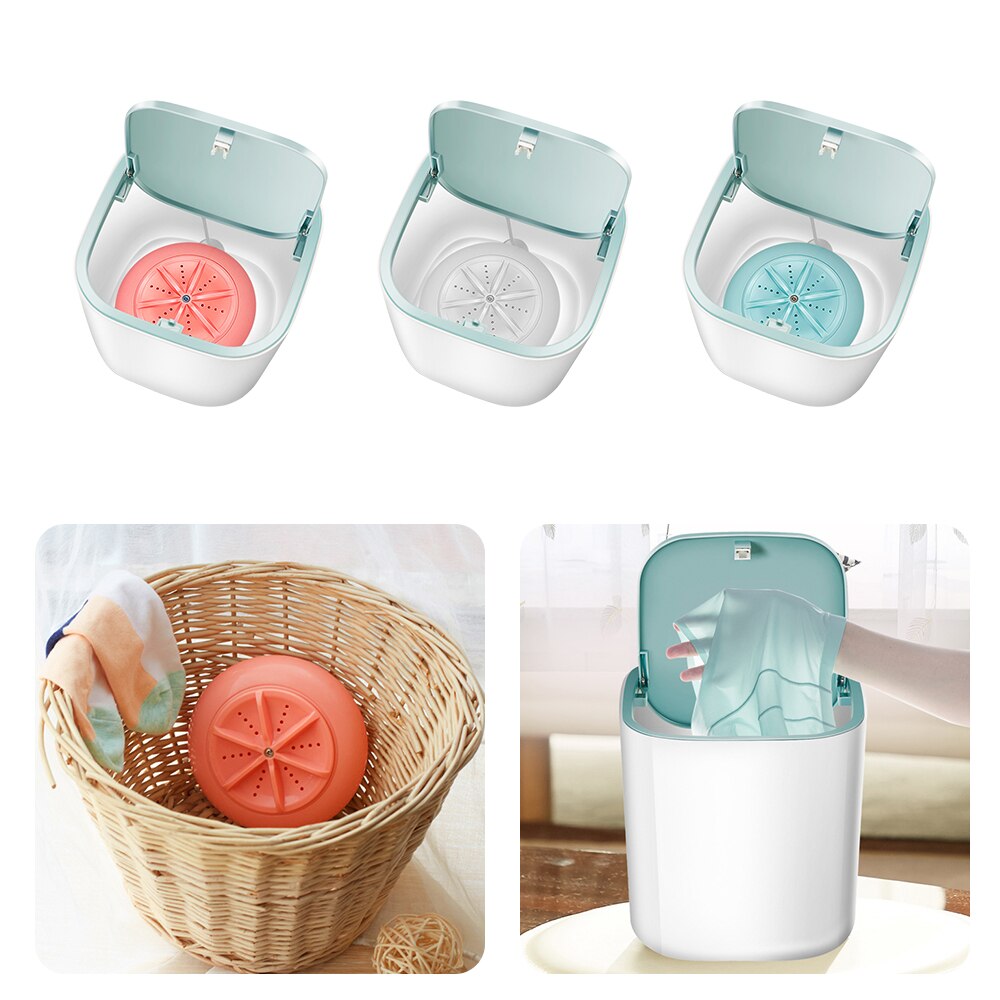 Neue Mini Automatische Waschmaschine USB Ladung Haushalt Waschen Ultraschall Turbo Elektrische Reinigen Waschen Werkzeug Unterwäsche Reiniger