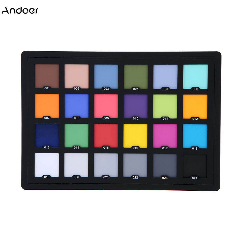 Professionelle 24 Farbe Karte Prüfung Farbe ausgleichen Karte Palette Bord für Überlegene Digitale Farbe Korrektur Fotografie Zubehör