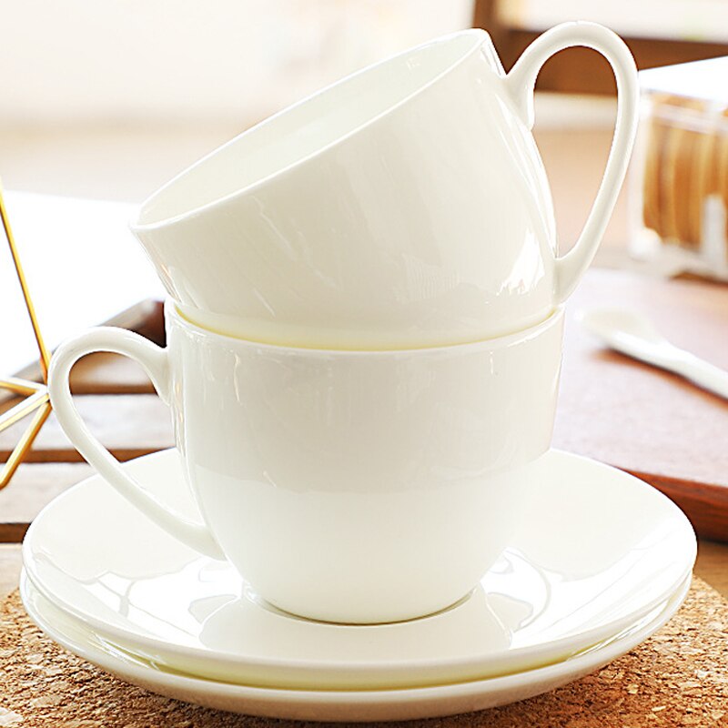 Europäische reine weiß keramik kaffee tasse Erzähler einstellen latte Cappuccino blume professionelle becher kaffee