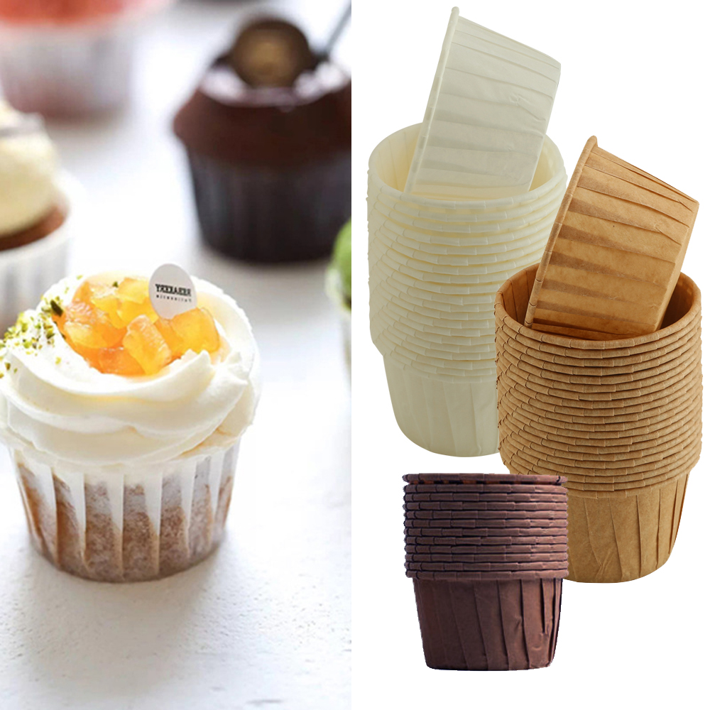 50/100 stücke Muffins Tasse Papier Cupcake Verpackung Backen Tassen Fällen Muffin Boxen Kuchen Tasse DIY Kuchen Werkzeuge Küche backen Liefert