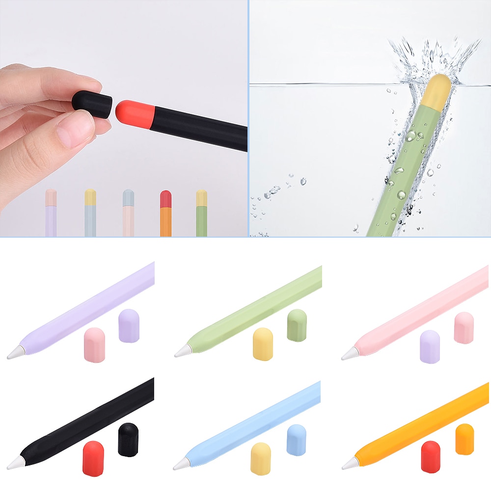 Silikon Hülse Kappe Tipp Abdeckung Für Apfel Bleistift 2 Halfter Tablette berühren Kuli Stift Tasche Ärmel Für Apfel Bleistift 2 abdeckung fallen